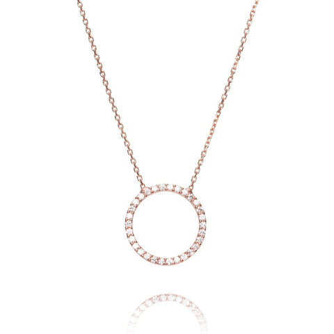 OPEN CIRCLE PENDANT ROSE GOLD