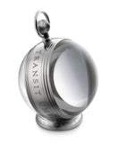 Dalvey Scotland Stainless Steel & Crystal Glass Lens Orb Clock - 3100