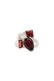 Karen Walker Rock Garden Ring - Silver, Garnet