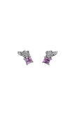 Karen Walker Rock Garden Studs - Silver, Amethyst