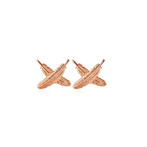 Boh Runga - Feather Kisses Stud - 9ct Rose Gold