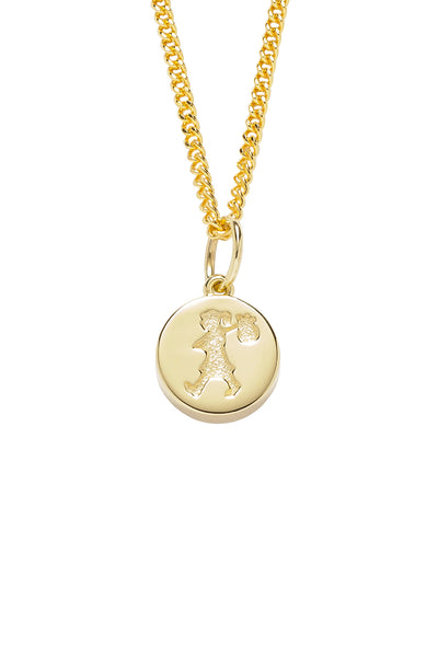 Karen Walker Runaway Girl Stamp Pendant - 9ct Gold