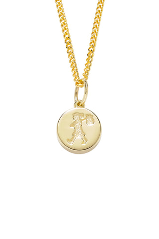 Karen Walker Runaway Girl Stamp Pendant - 9ct Gold