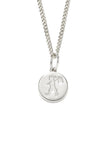 Karen Walker Runaway Girl Stamp Pendant - Silver, 60cm