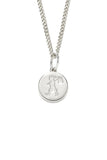 Karen Walker Runaway Girl Stamp Pendant - Silver, 45cm