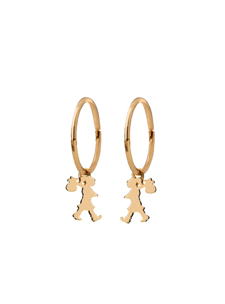 Karen Walker Runaway Girl Sleepers- 9ct Yellow Gold