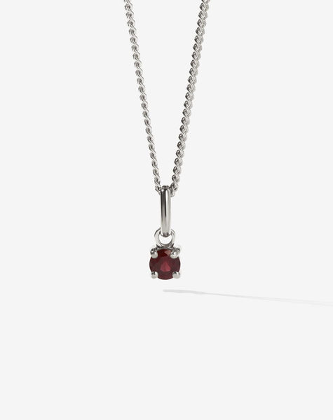 Meadowlark - Della Necklace Silver Thai Garnet