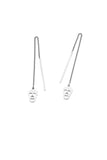 Karen Walker Mini Skull Thread Earrings - Silver