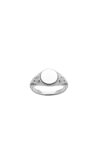 Karen Walker Society Signet Ring - Sterling Silver