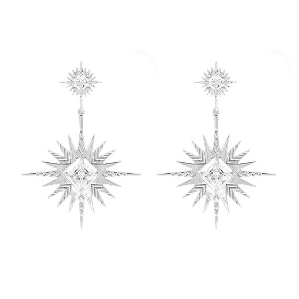 Lindi Kingi - Solar Earrings - Silver plated