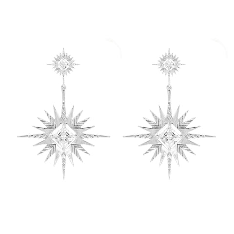 Lindi Kingi - Solar Earrings - Silver plated