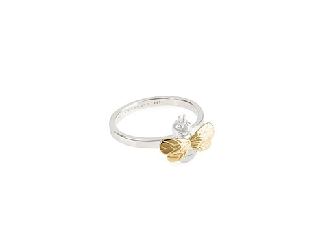 Daisy London Bee Ring Silver & Gold Plate - Small