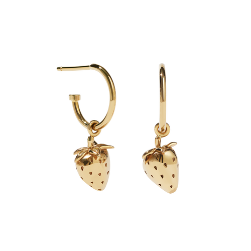 Meadowlark - Strawberry Signature Hoops - Gold Plated