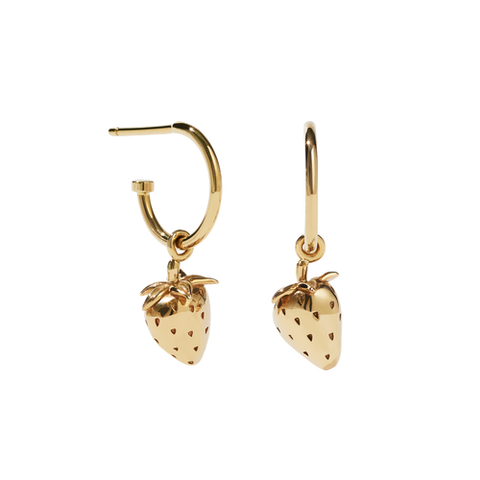 Meadowlark - Strawberry Signature Hoops - Gold Plated