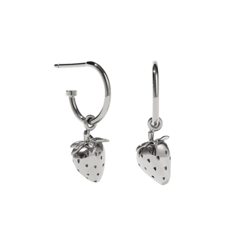 Meadowlark - Strawberry Signature Hoops - Sterling Silver