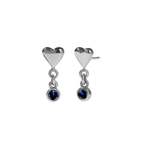 Meadowlark - Camille Stone Stud Earrings - Silver - Blue Sapphire