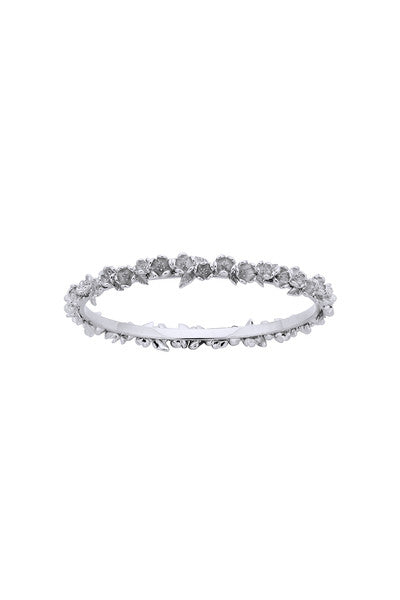 Karen Walker Botanical Wreath Bangle - Silver, 60mm